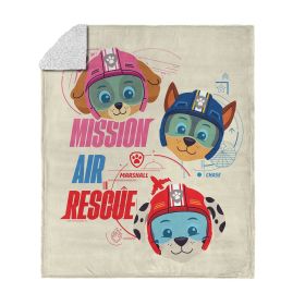 Paw Patrol Mission Air Rescue Silk Touch Sherpa Throw Blanket 50 x 60 inches