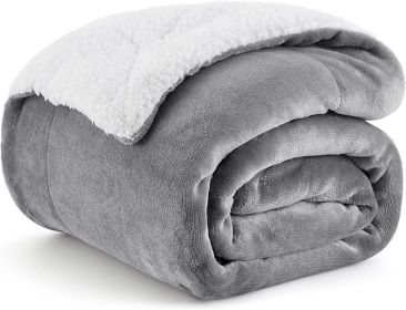 Gentle Soft Sherpa Fleece Throw Blanket for Couch  Thick and Warm
