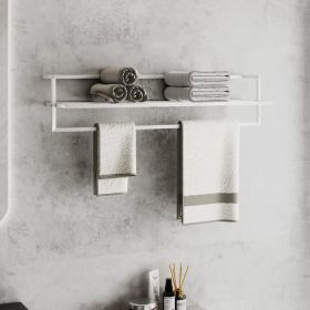 Towel Rack White Iron 37.4 x 9.8 x 8.7 in Wall Mounting