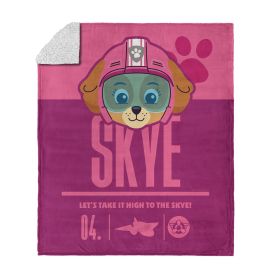 Paw Patrol High to the Skye Silk Touch Sherpa Throw Blanket 50 x 60 inches