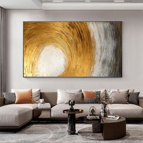 Hand Painted Oil Painting Abstract Gold Texture Oil Painting on Canvas Original Minimalist Art Golden Decor Custom Painting Living Room Home Deco (Style: 01, size: 50x100CM)